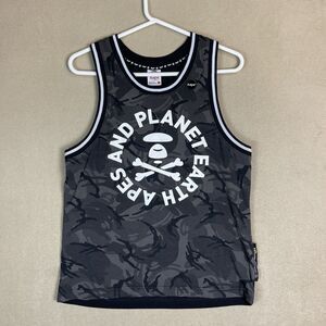 A Bathing Ape AAPE Tank Adult Small Black Sleeveless‎ Apes and Planet Earth Mens